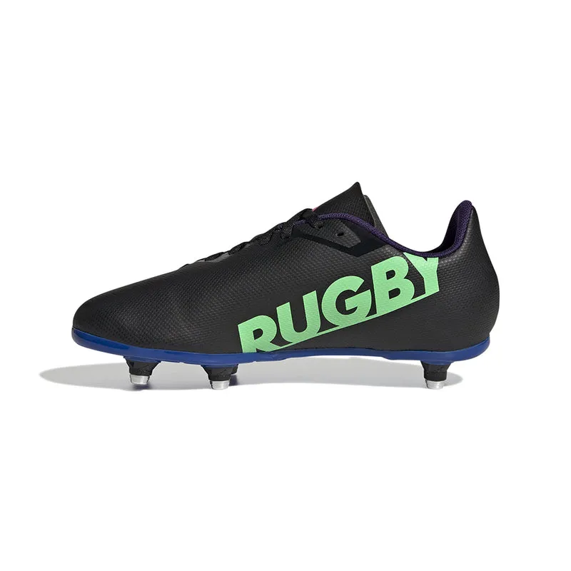 adidas SG Junior Rugby Boots - Black/Green/Blue