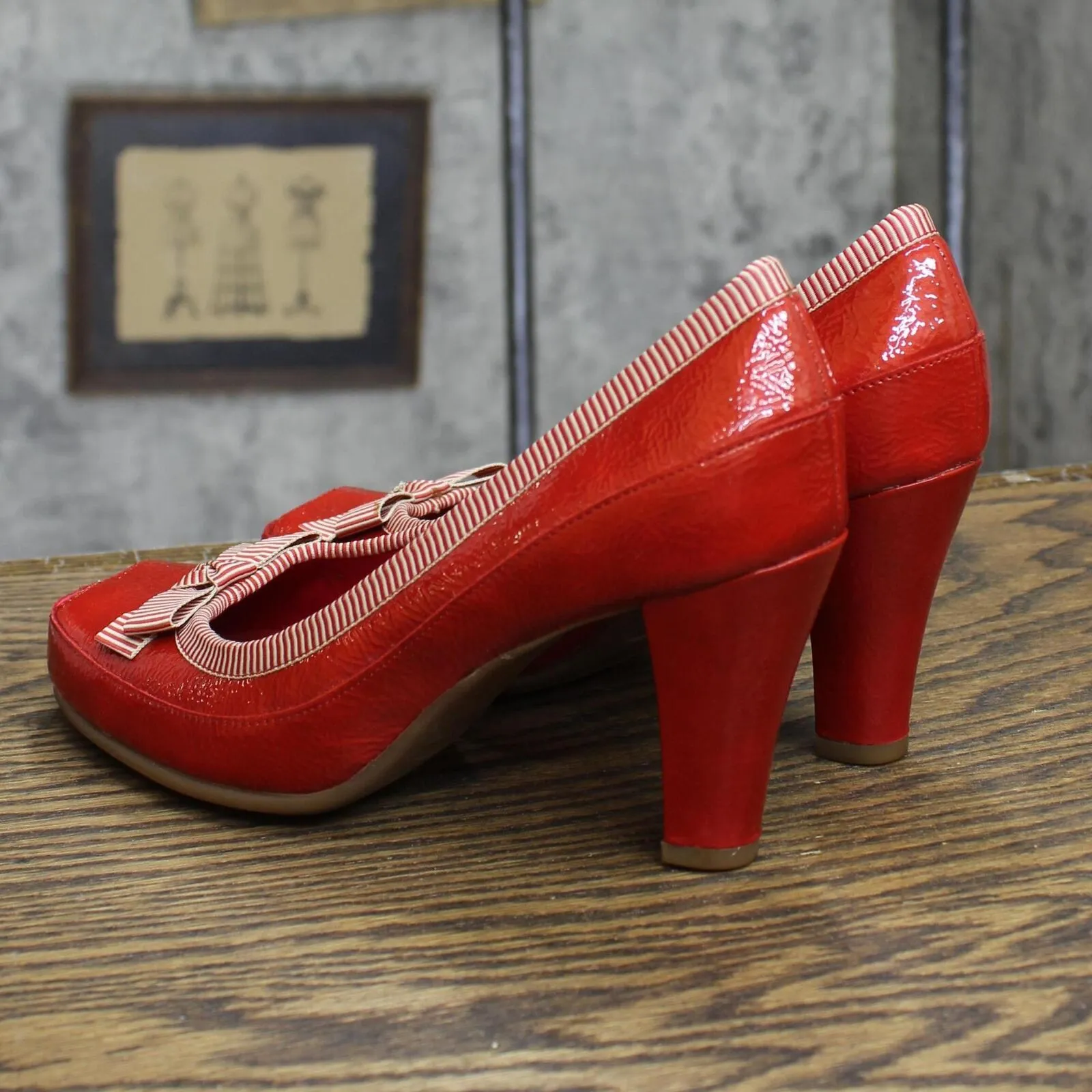 Aerosoles Womens Vintage Open Toe Pump Heels 16740ed8534e4d Red 6M