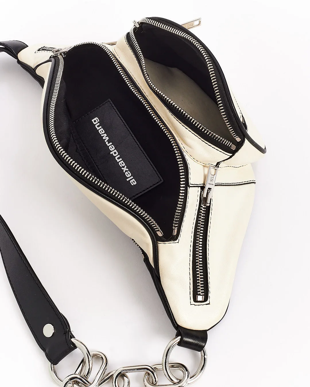 Alexander Wang White and Black Attica Fanny Pack