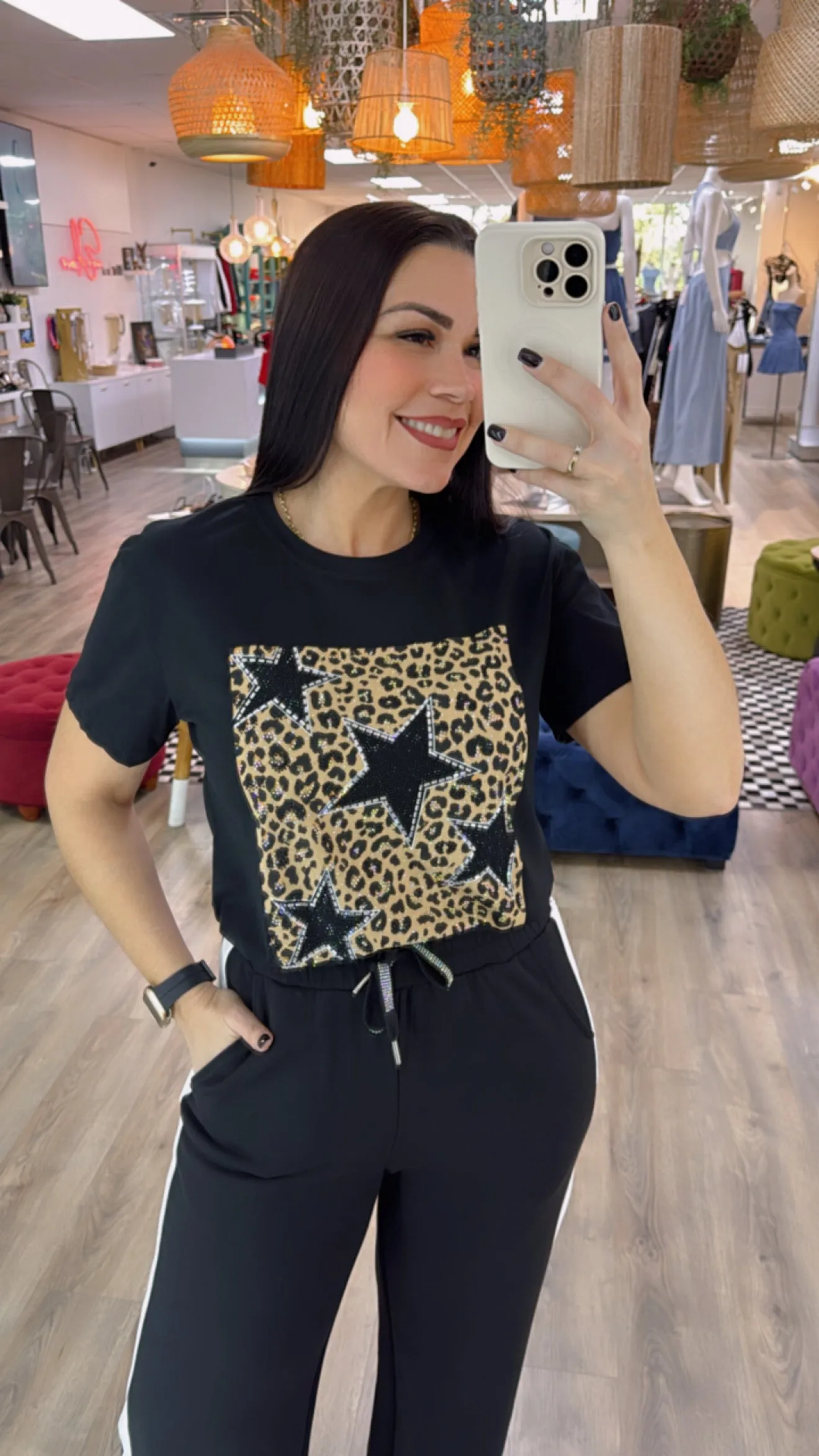 ANA STARS ANIMAL PRINT T-SHIRT