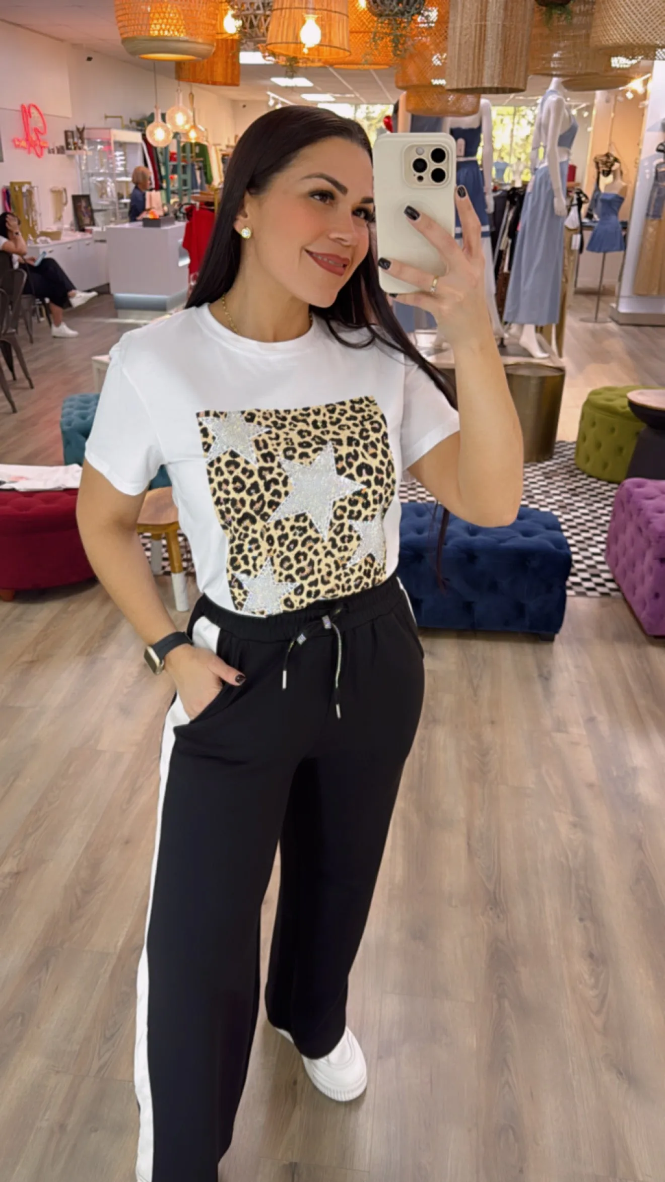 ANA STARS ANIMAL PRINT T-SHIRT
