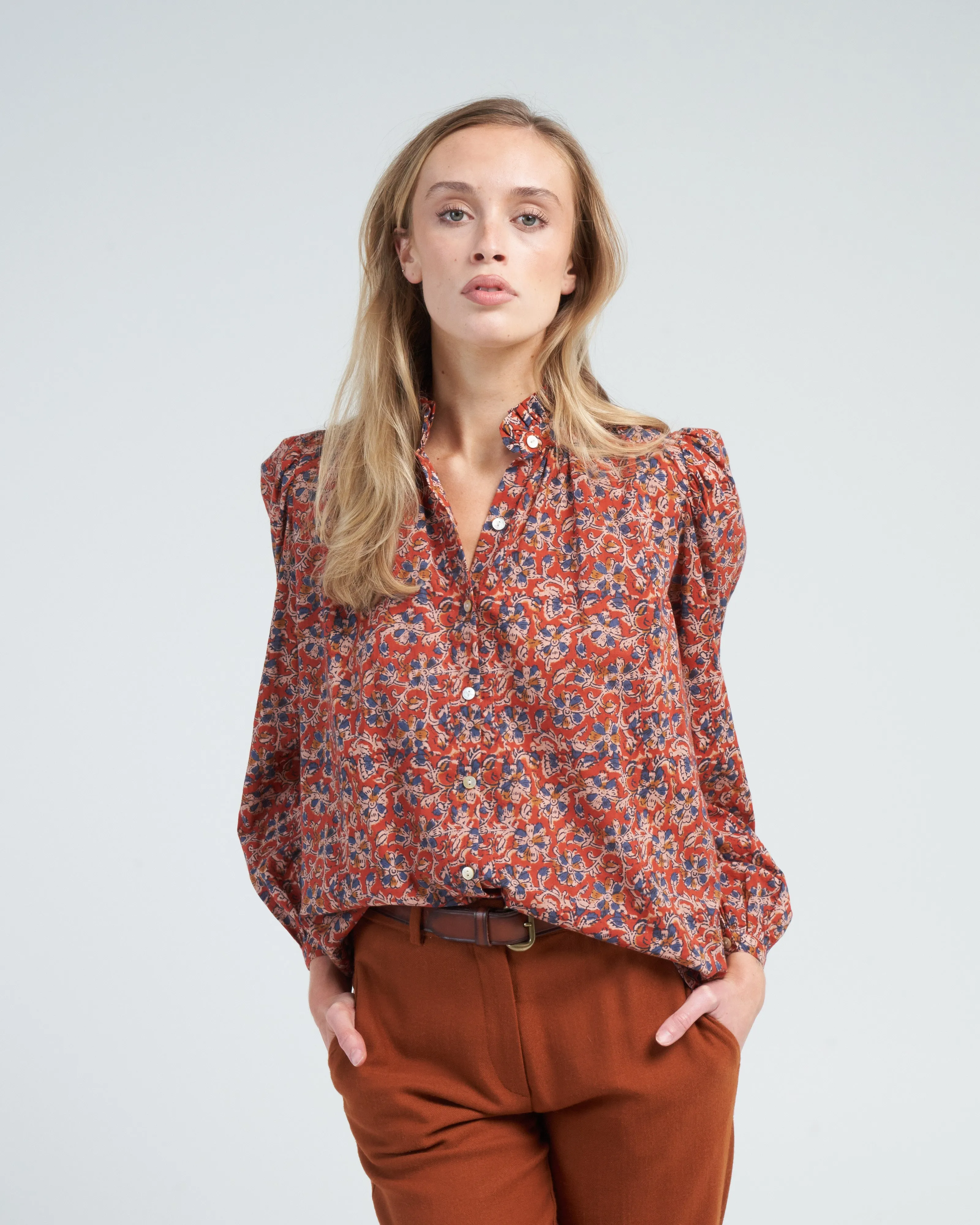 annabel red sky shirt - red red sky