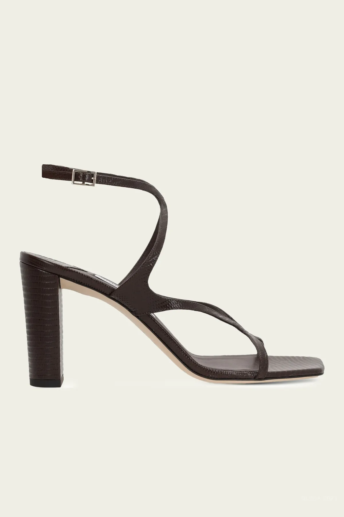 Azie 85 Leather Sandals in Coffee