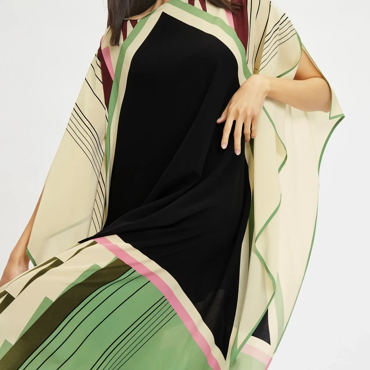 Breezy Silk Kaftan Dress