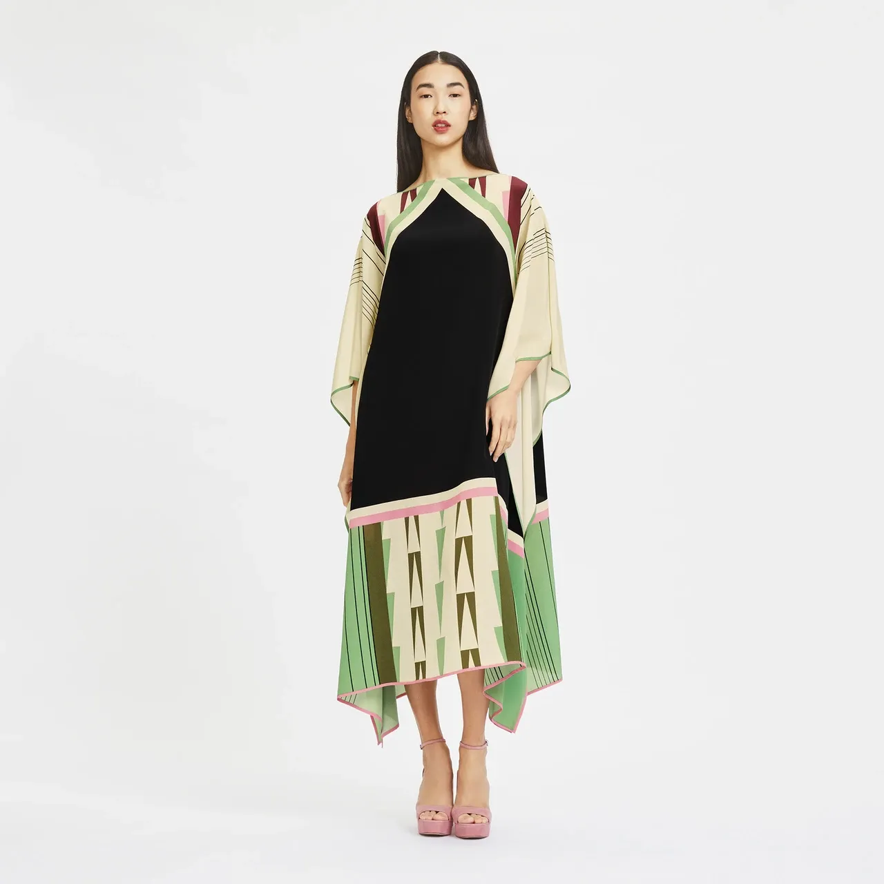Breezy Silk Kaftan Dress