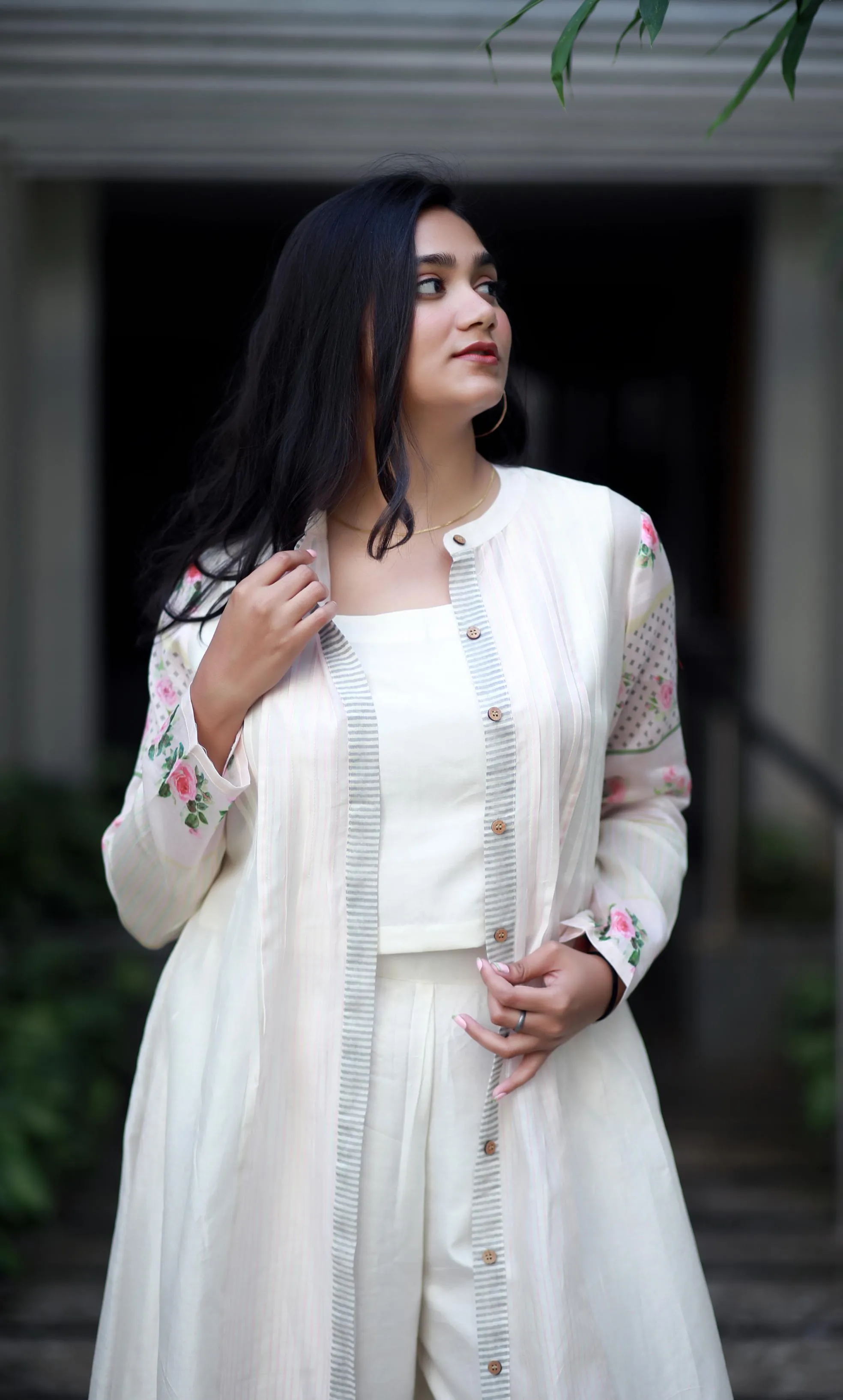 Celestial Symphony Off White Chanderi Kurta/ Dress
