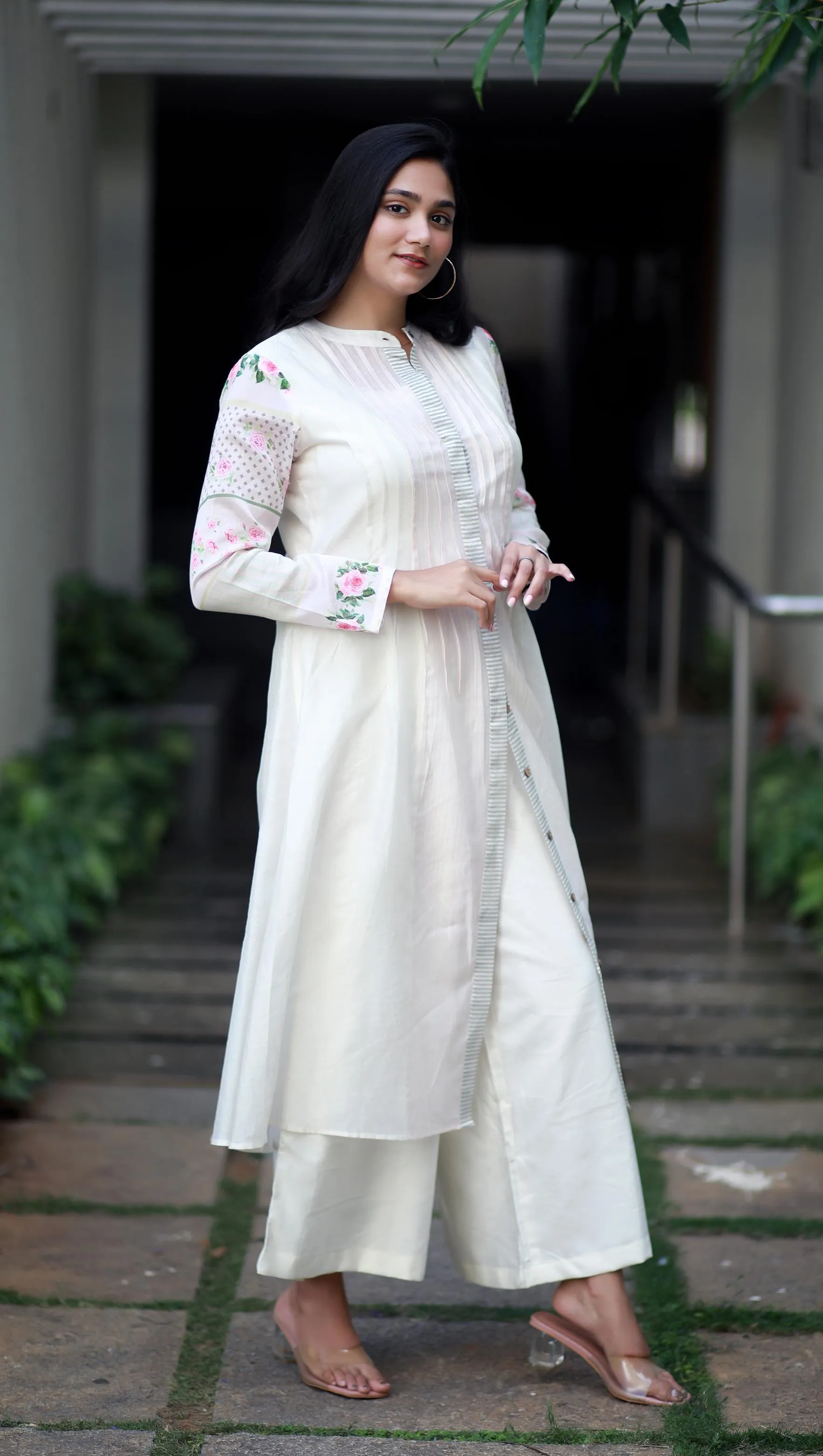 Celestial Symphony Off White Chanderi Kurta/ Dress