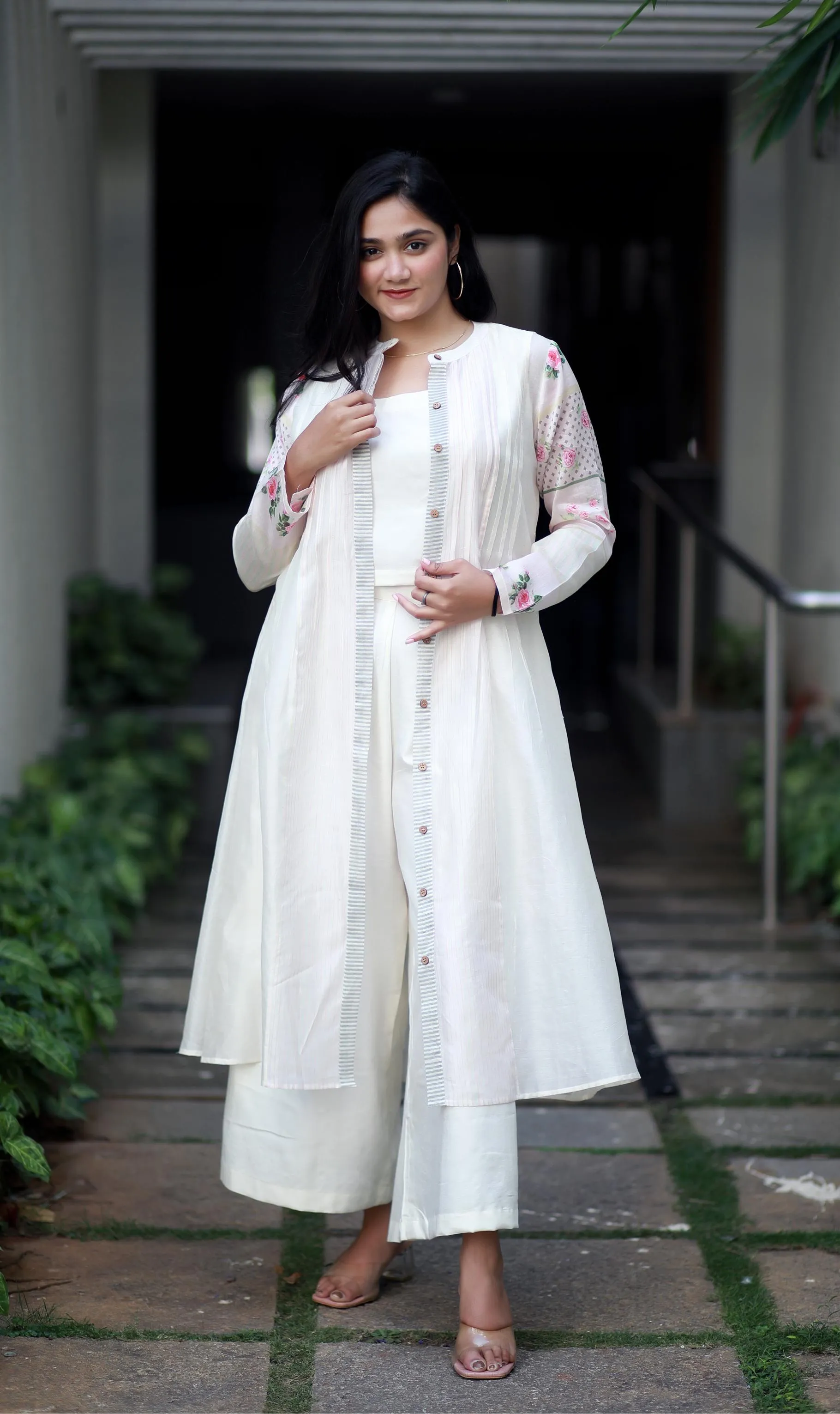 Celestial Symphony Off White Chanderi Kurta/ Dress