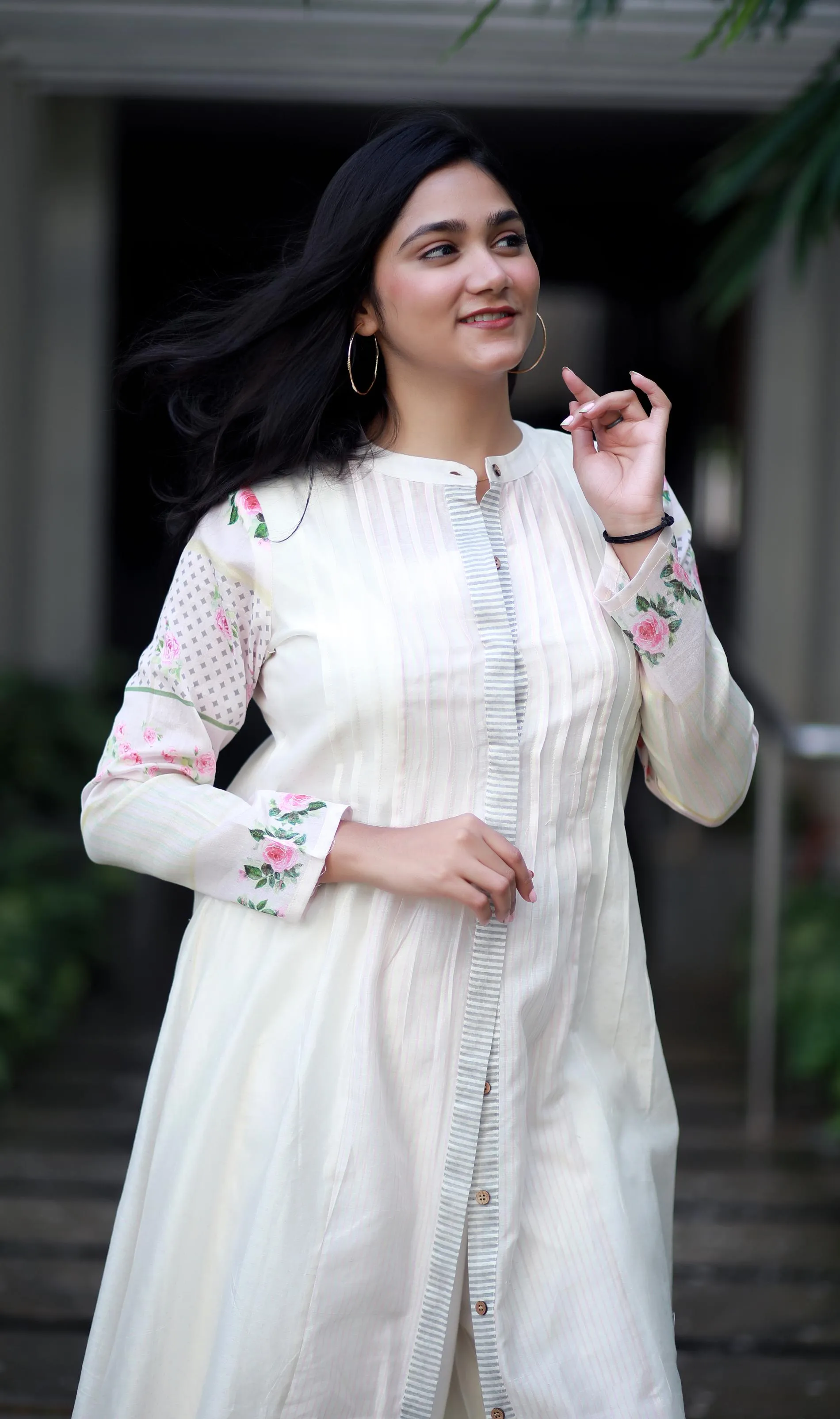 Celestial Symphony Off White Chanderi Kurta/ Dress