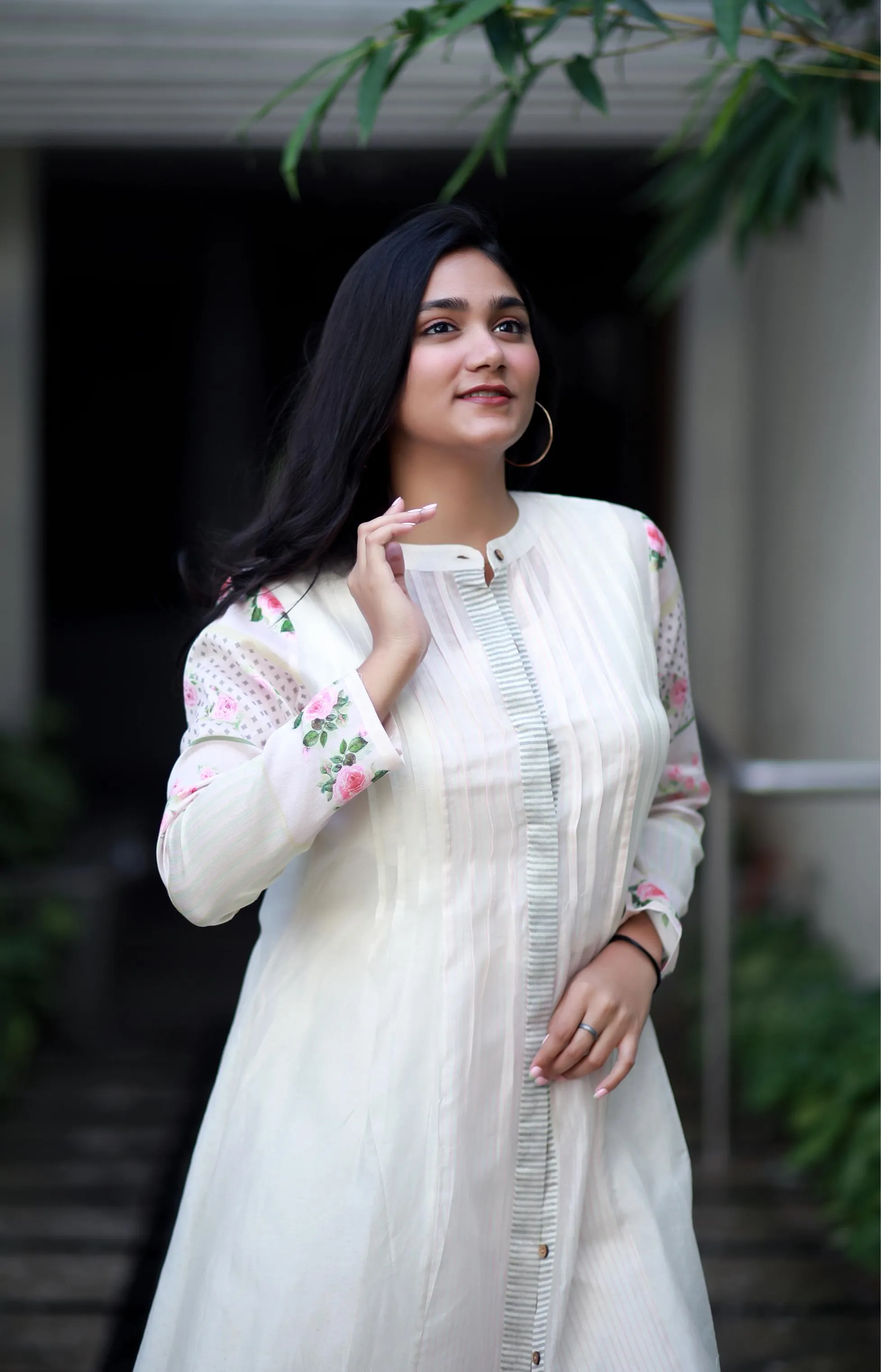 Celestial Symphony Off White Chanderi Kurta/ Dress