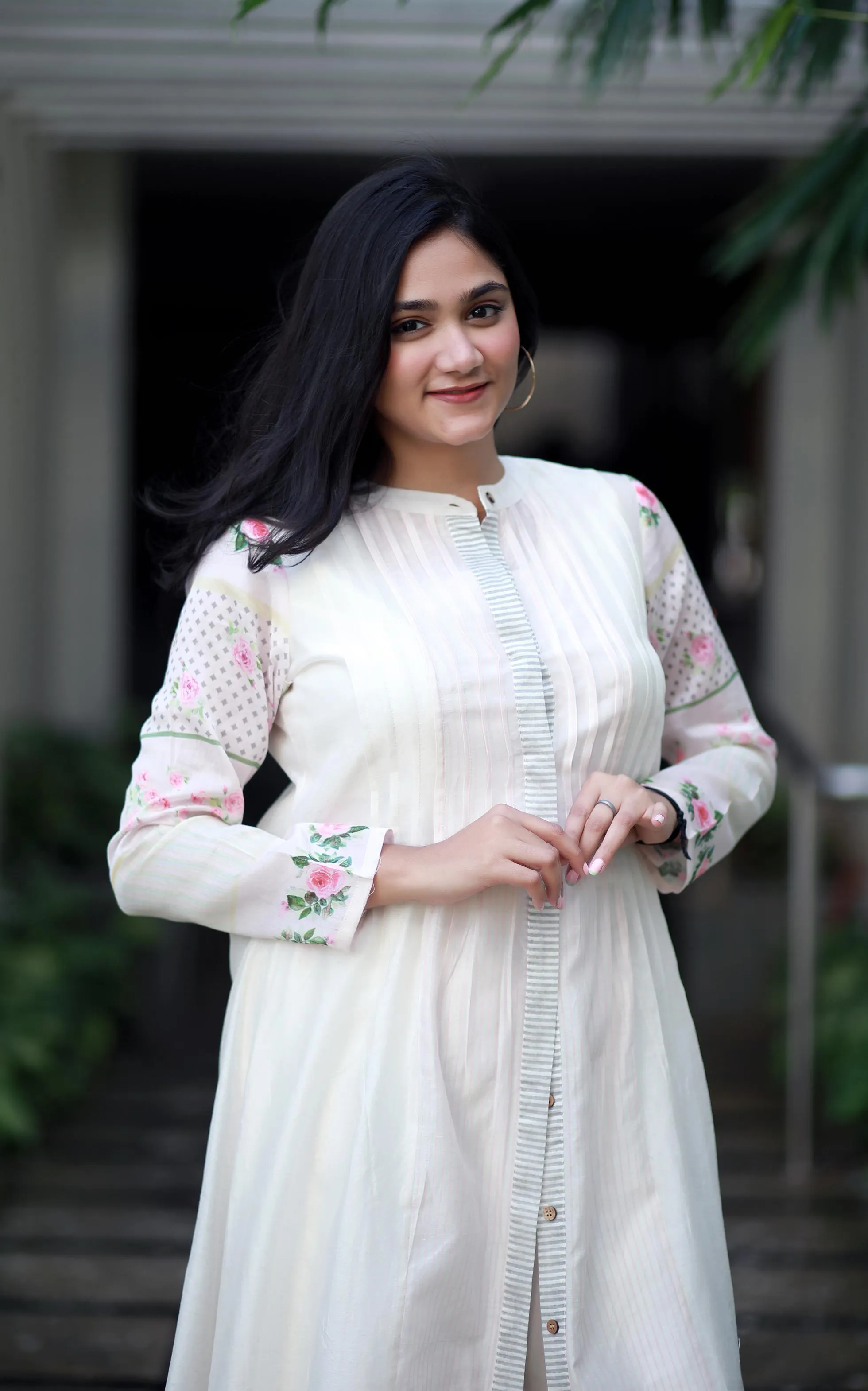 Celestial Symphony Off White Chanderi Kurta/ Dress