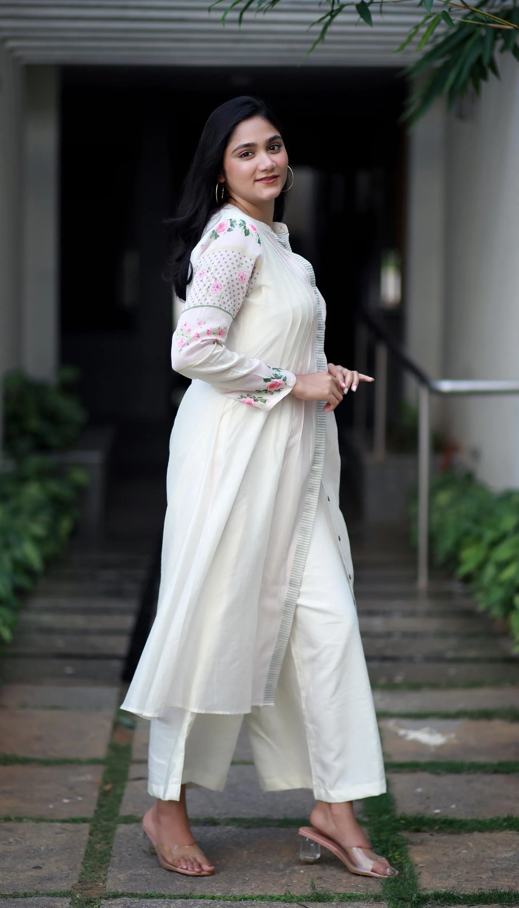Celestial Symphony Off White Chanderi Kurta/ Dress