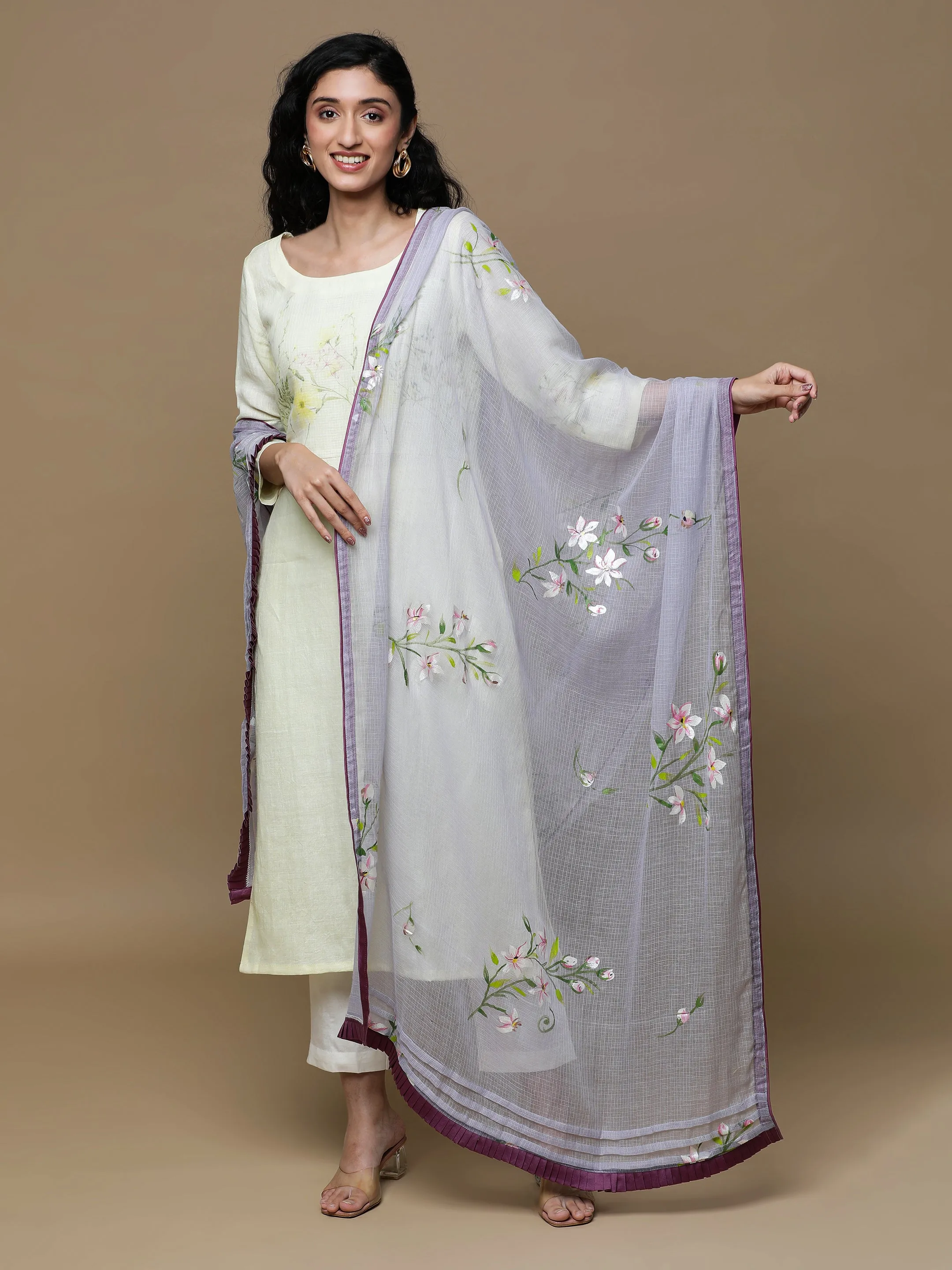 Chhaya Kota Purple Dupatta