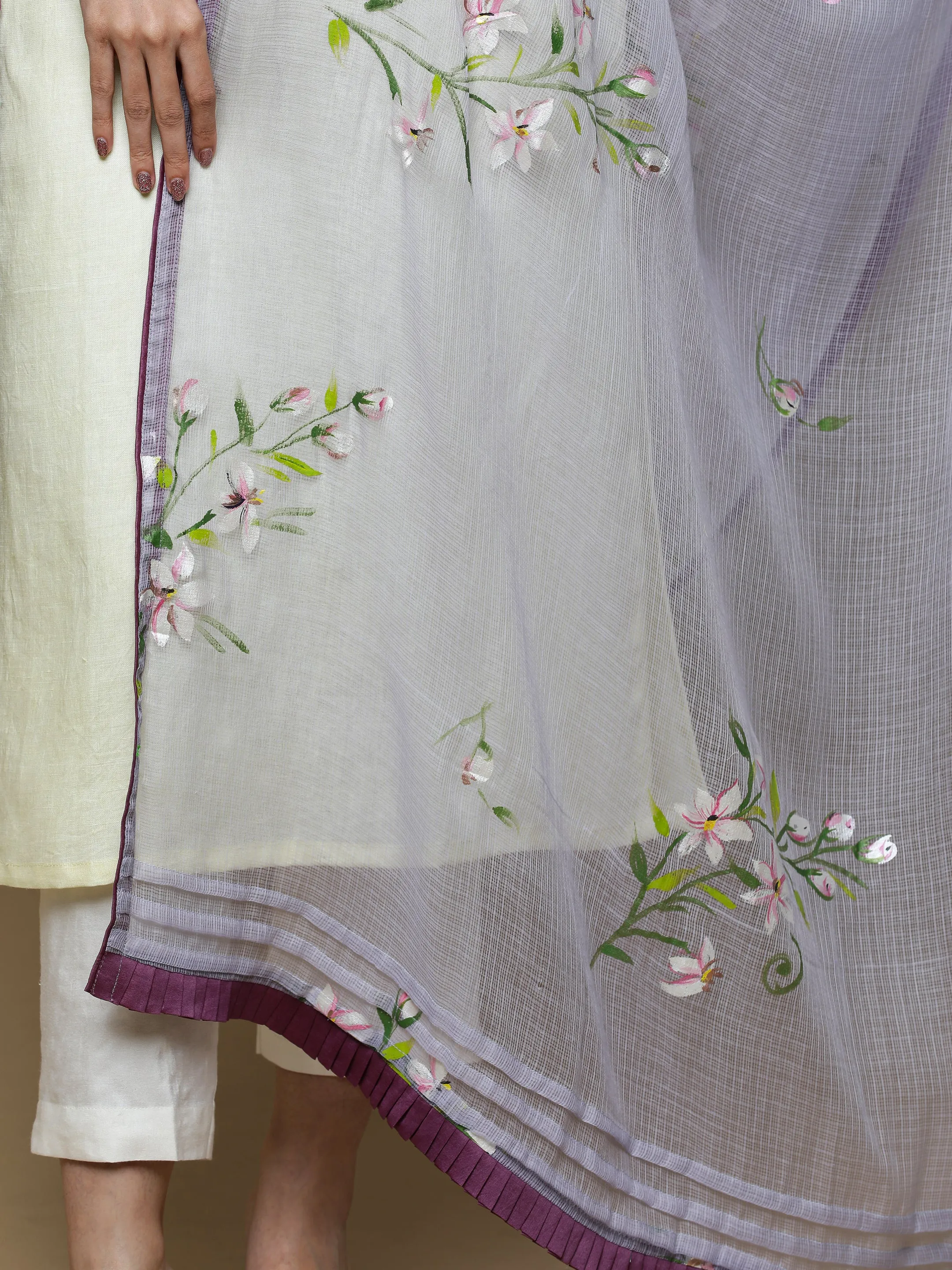 Chhaya Kota Purple Dupatta