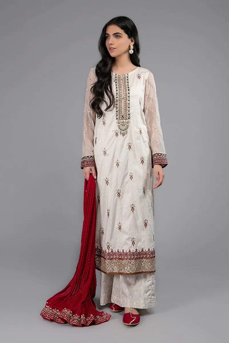 Designer Girls Eid Dress in Off White Color #N9035