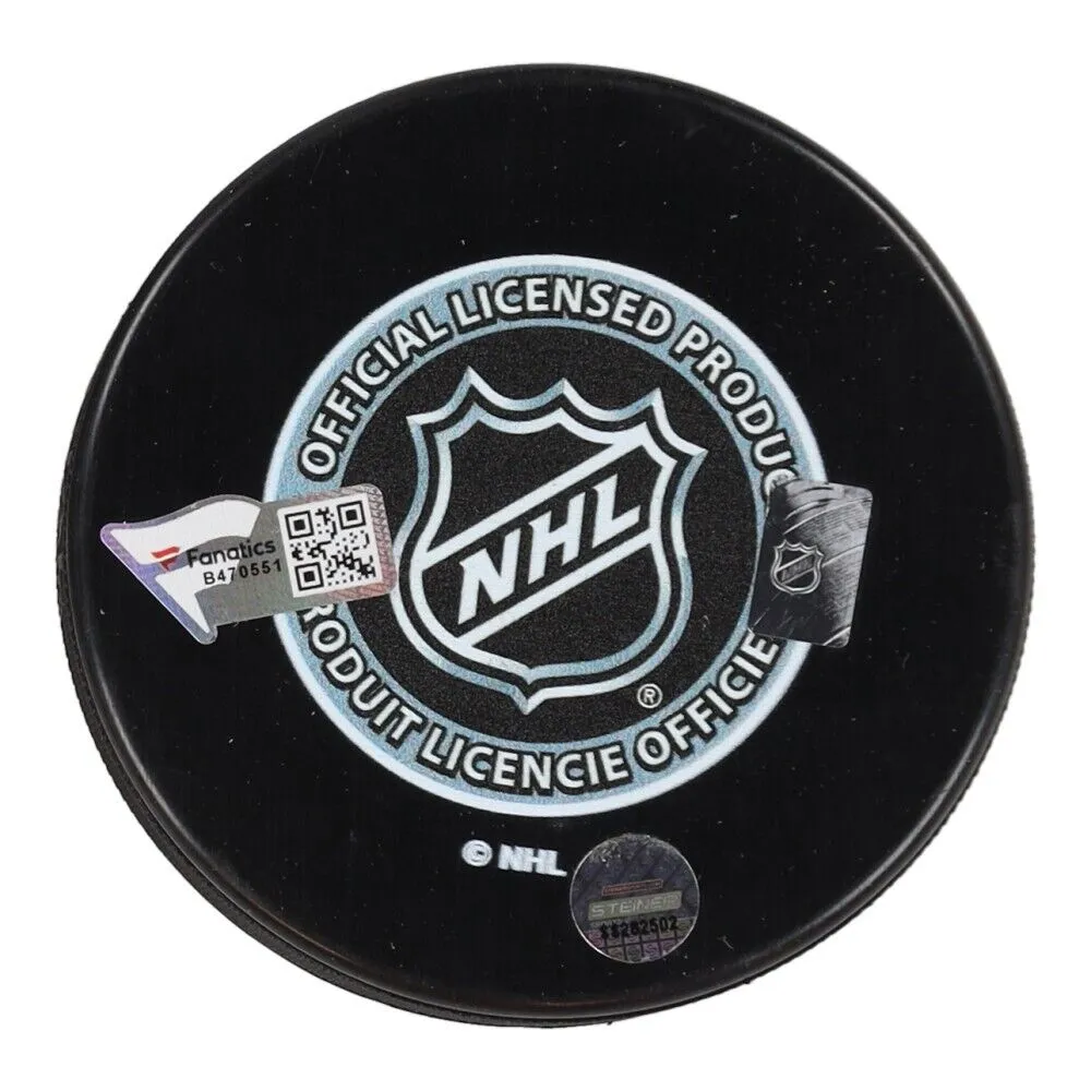 Henrik Lundqvist Signed 2018 Winter Classic Logo Puck (Fanatics) New York Ranger