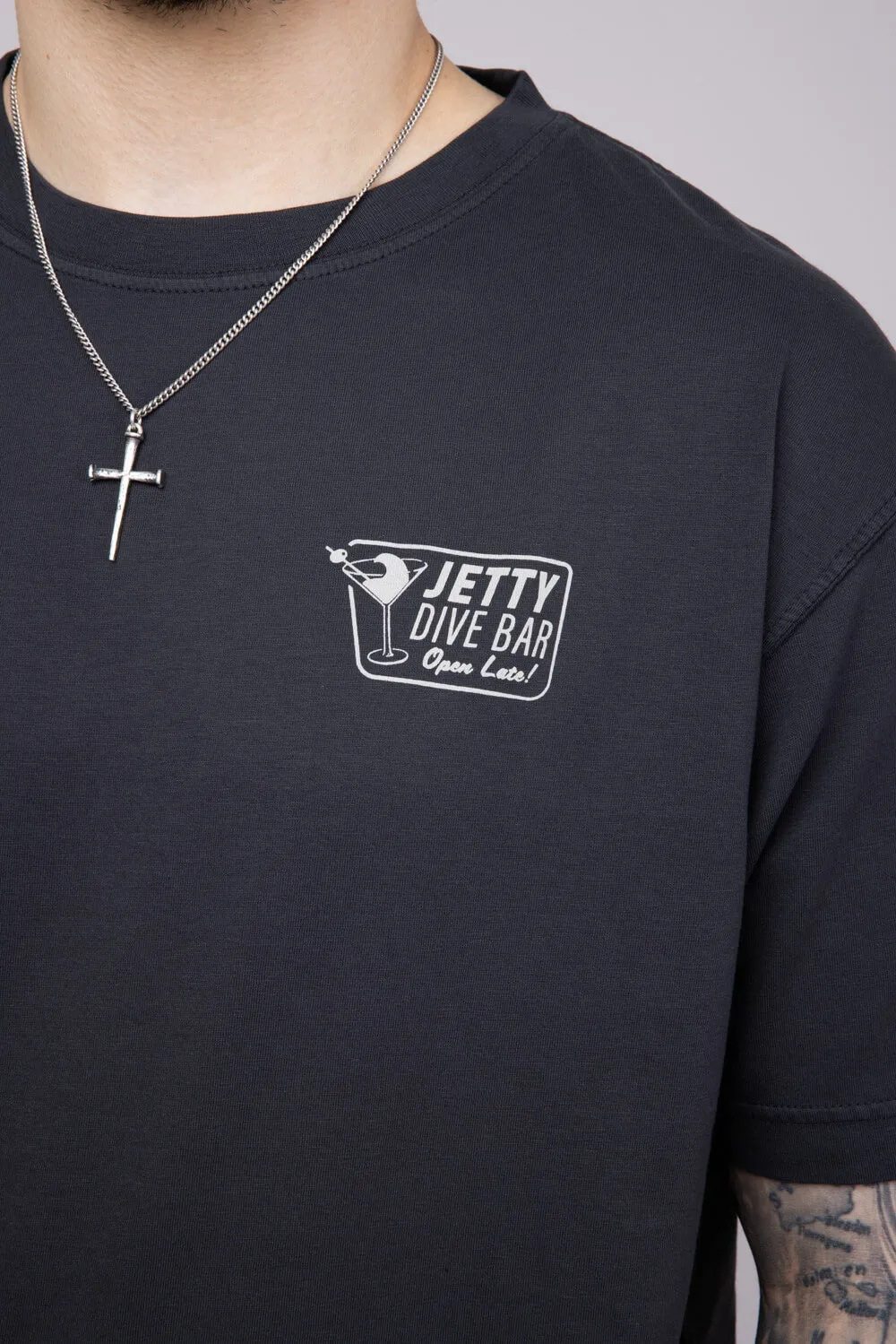 Jetty Dive Bar T-Shirt for Men in Black | S25DIVE-M10001BLK