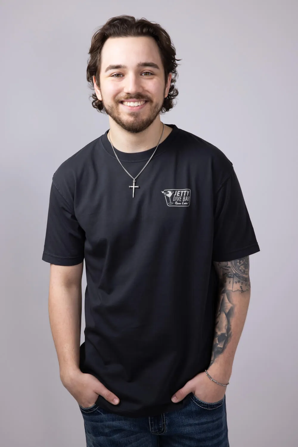 Jetty Dive Bar T-Shirt for Men in Black | S25DIVE-M10001BLK