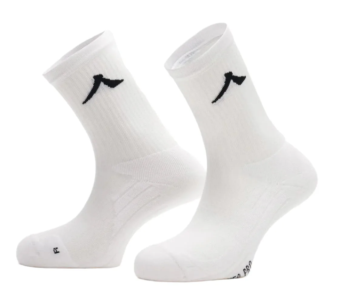 Kanso Neo Pro Performance Crew Badminton Socks (1 Pair) - White