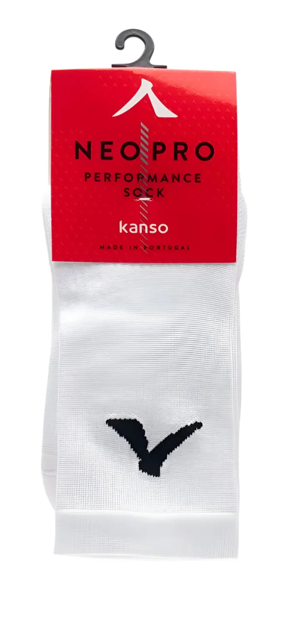 Kanso Neo Pro Performance Crew Badminton Socks (1 Pair) - White