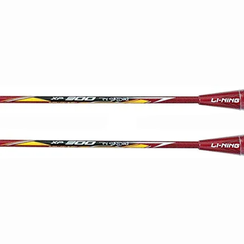 Li-Ning Super Value Combo (Two Li-ning XP P.V Sindhu 900 Carbon Fiber, Aluminum Badminton Racquets and 2 Pieces Shuttlecock, Red/Orange)
