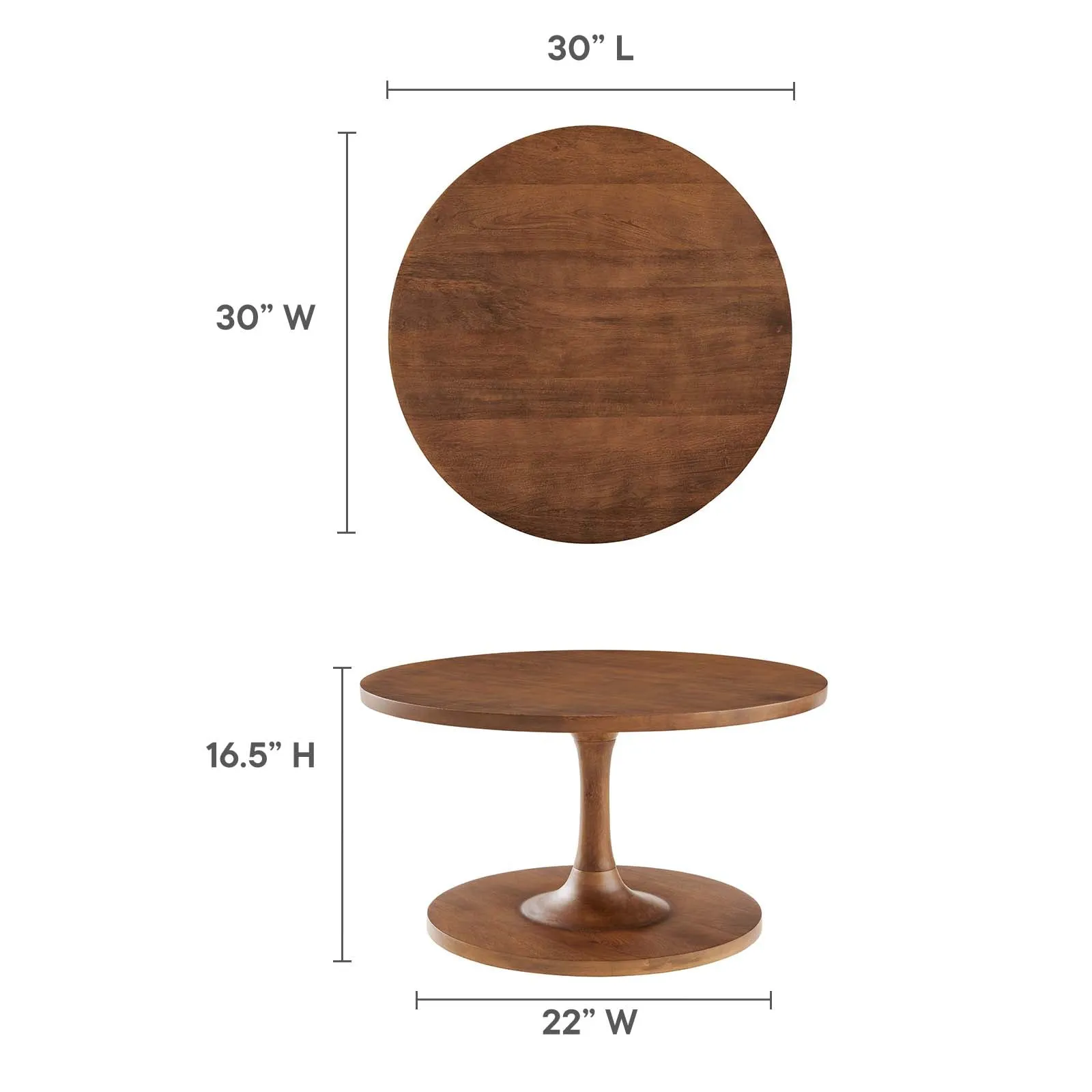 LINA ROUND WOOD COFFEE TABLE
