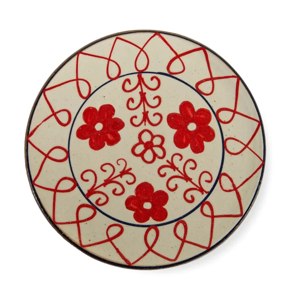 Menya Dinner Plate, Red
