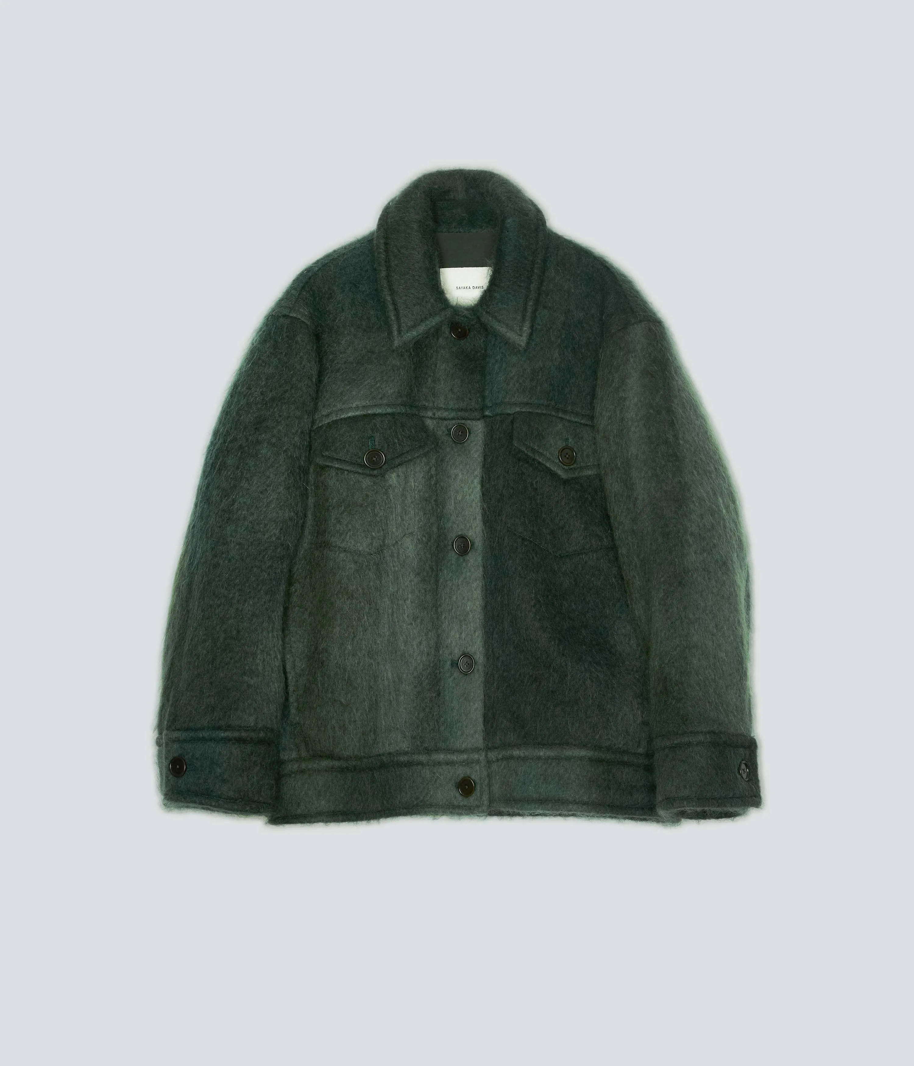 MOHAIR BLOUSON COAT IN CEDAR