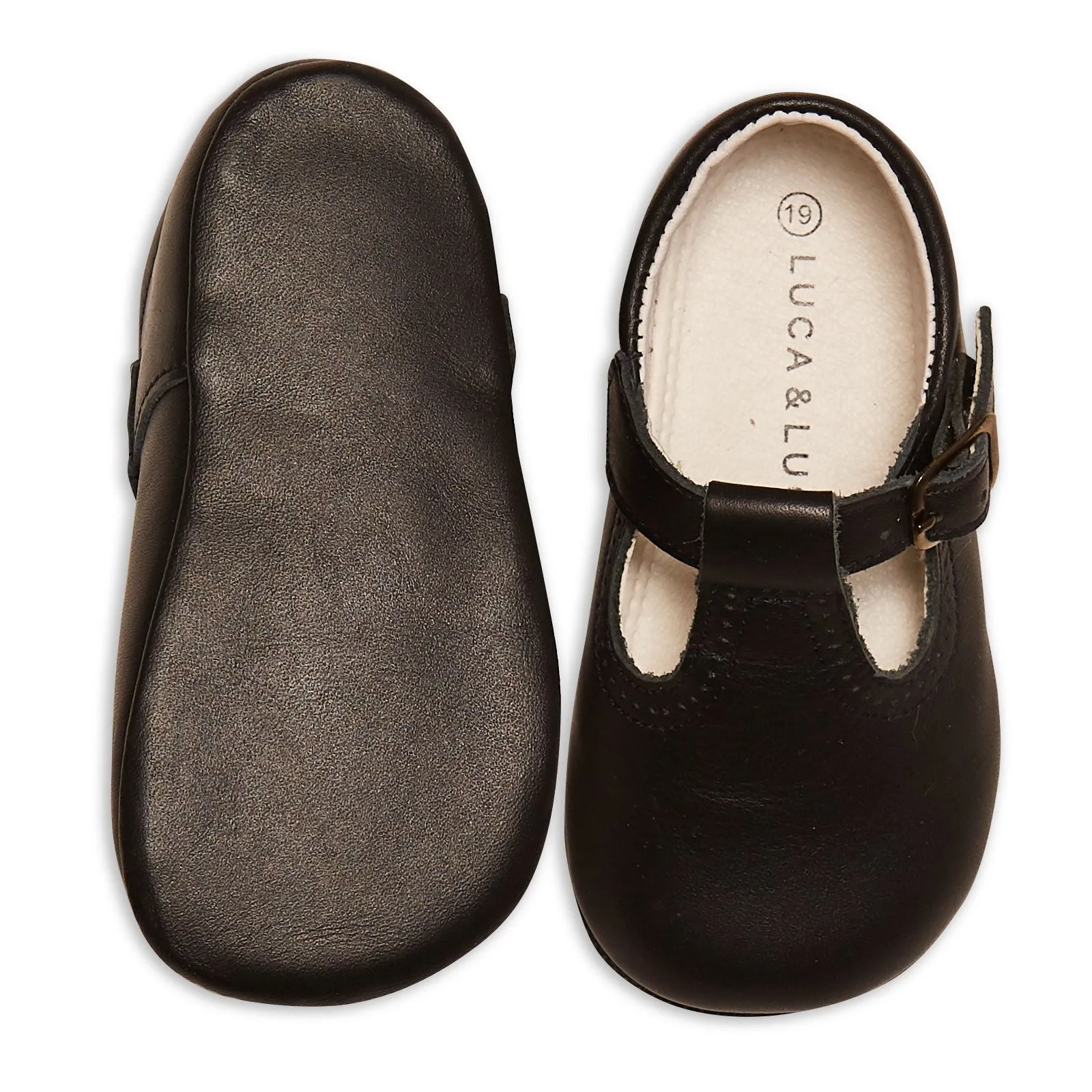NAVY BLUE T-BAR PRAM SHOES
