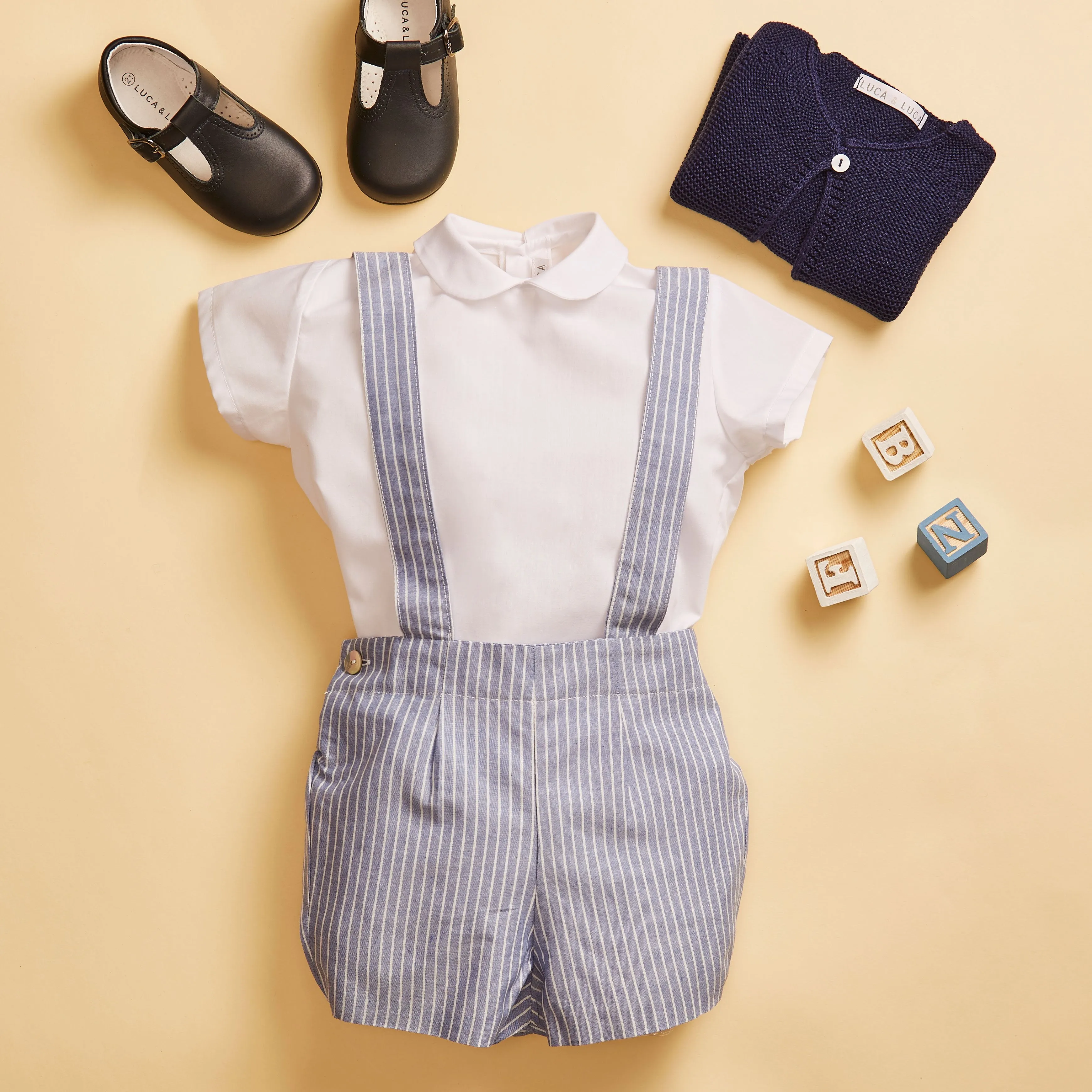 NAVY BLUE T-BAR PRAM SHOES