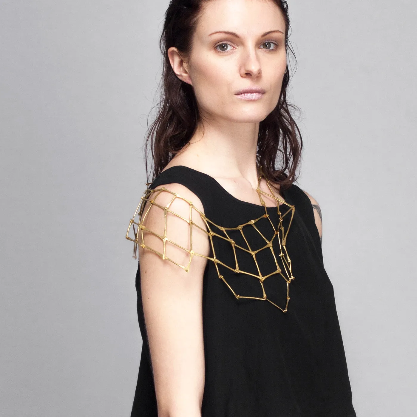 Organic Seagrass Inspired, Gladiator Convertible Shawl Necklace