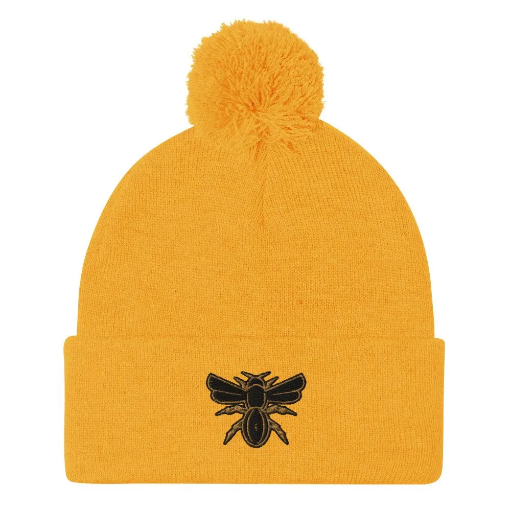 Rugby Hive Gold Pom-Pom Beanie