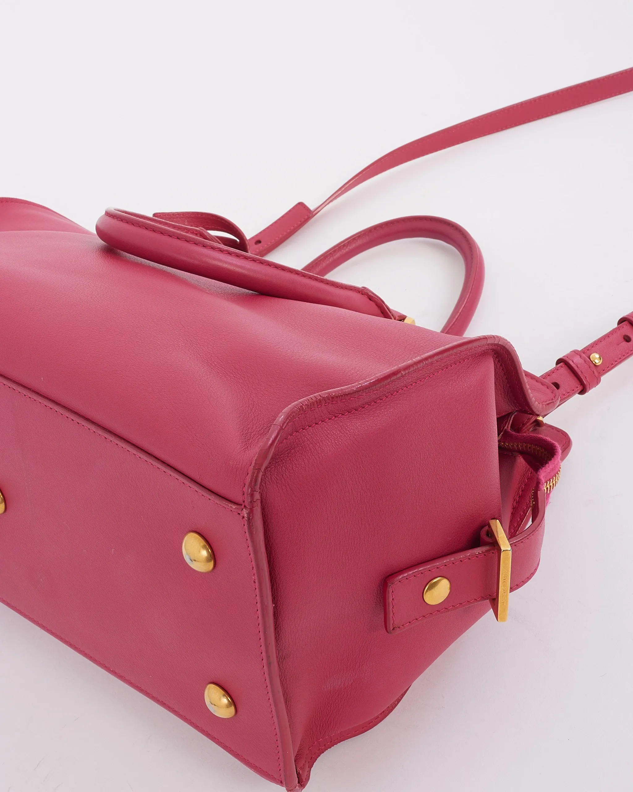 Saint Laurent Pink Leather Y Chyc Tote Bag