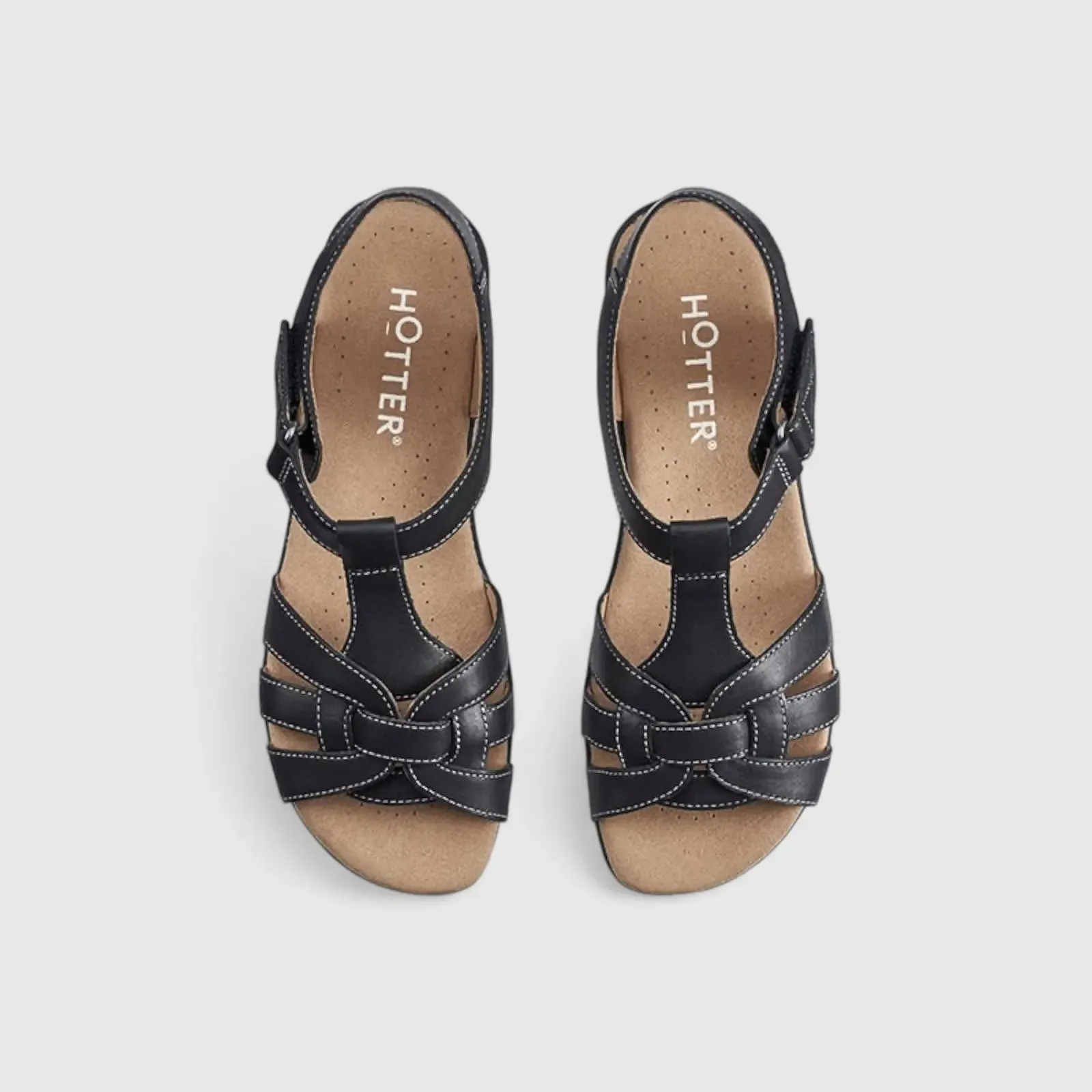 Solstice Comfort Leather Sandal Black