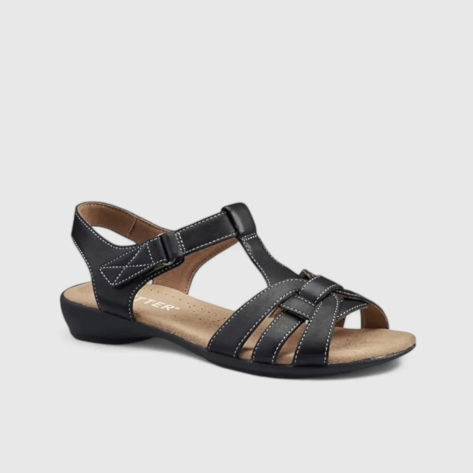 Solstice Comfort Leather Sandal Black