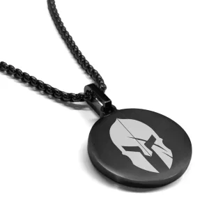 Stainless Steel Gladiator Warrior Champion Round Medallion Pendant
