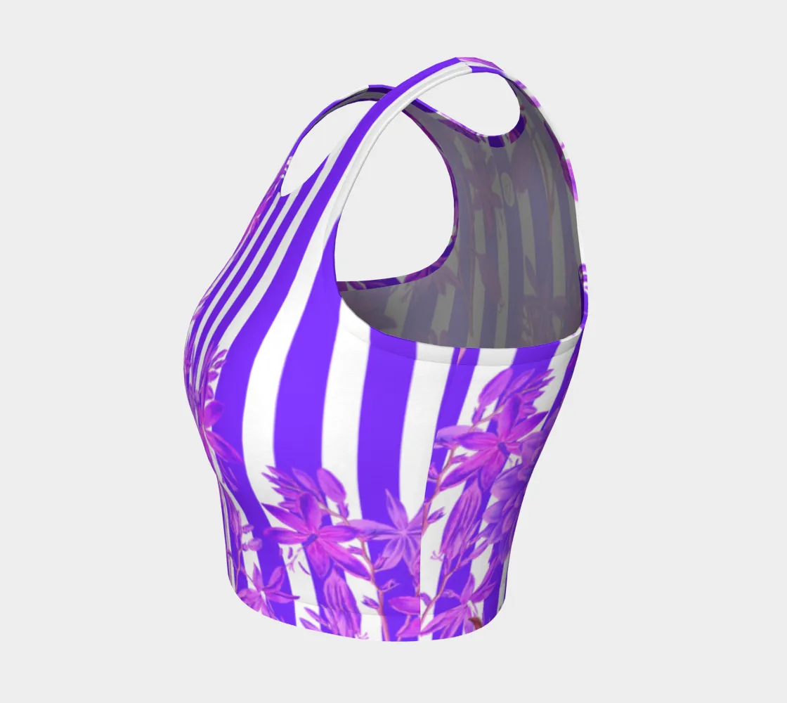 Stripes and Florals Purple Top