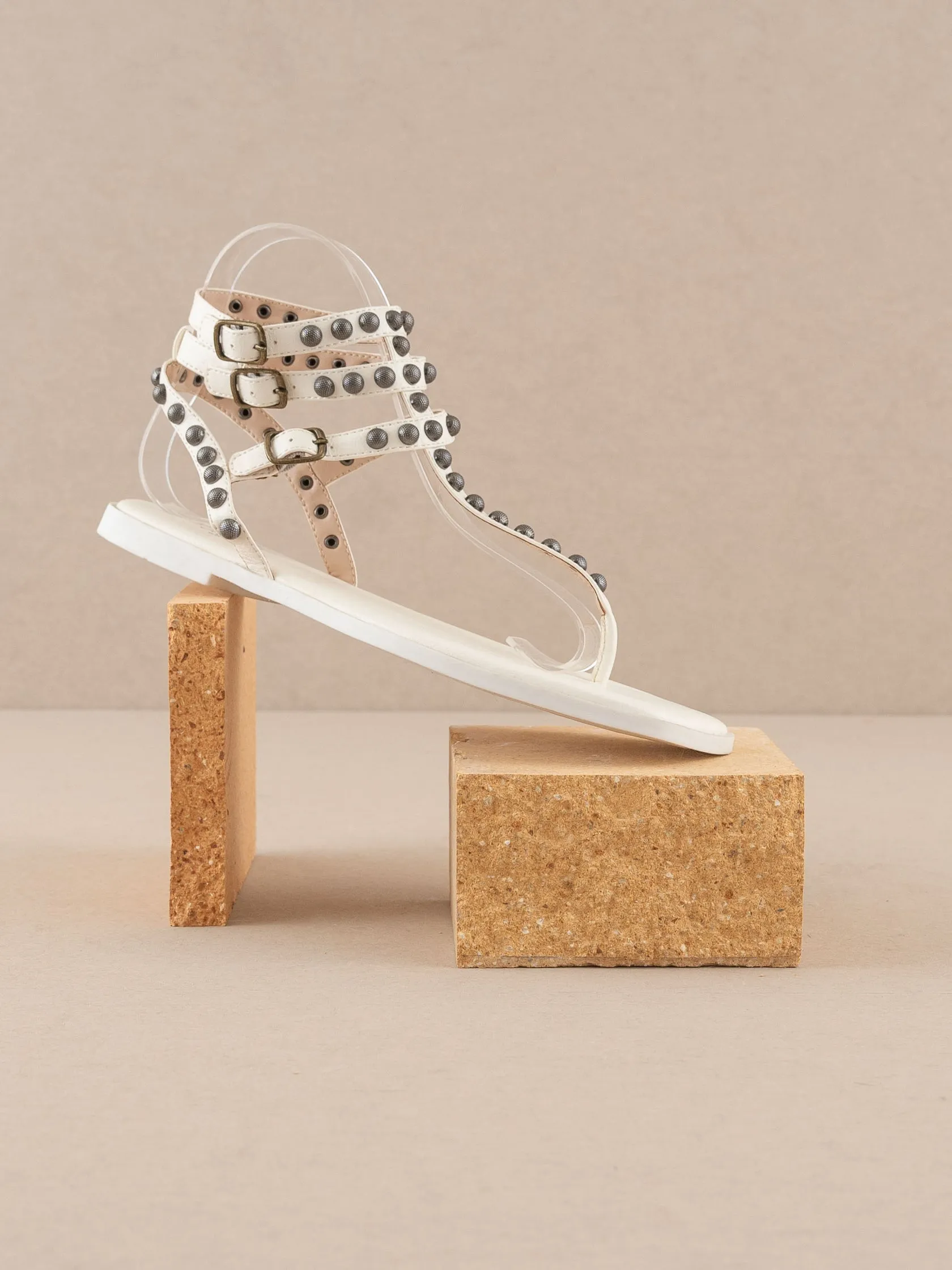 The Oaklyn | Scrappy Studded Gladiator Sandal