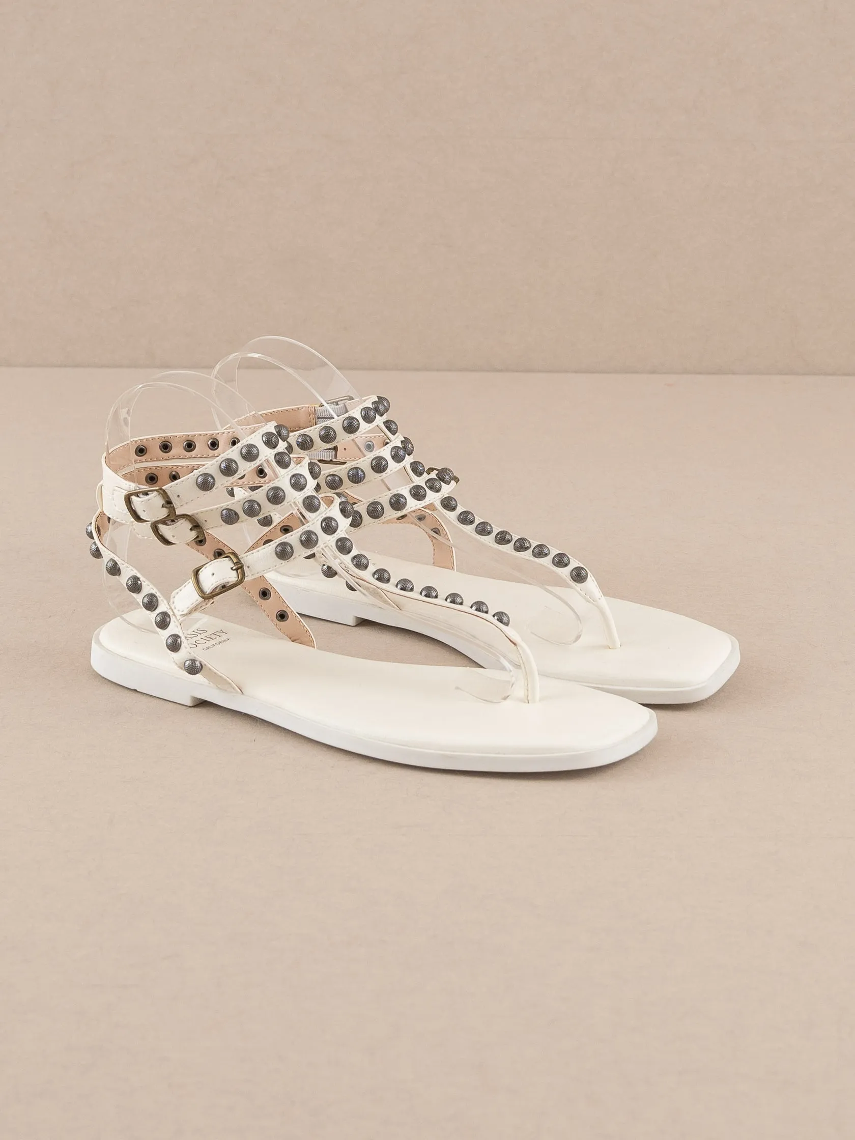 The Oaklyn | Scrappy Studded Gladiator Sandal