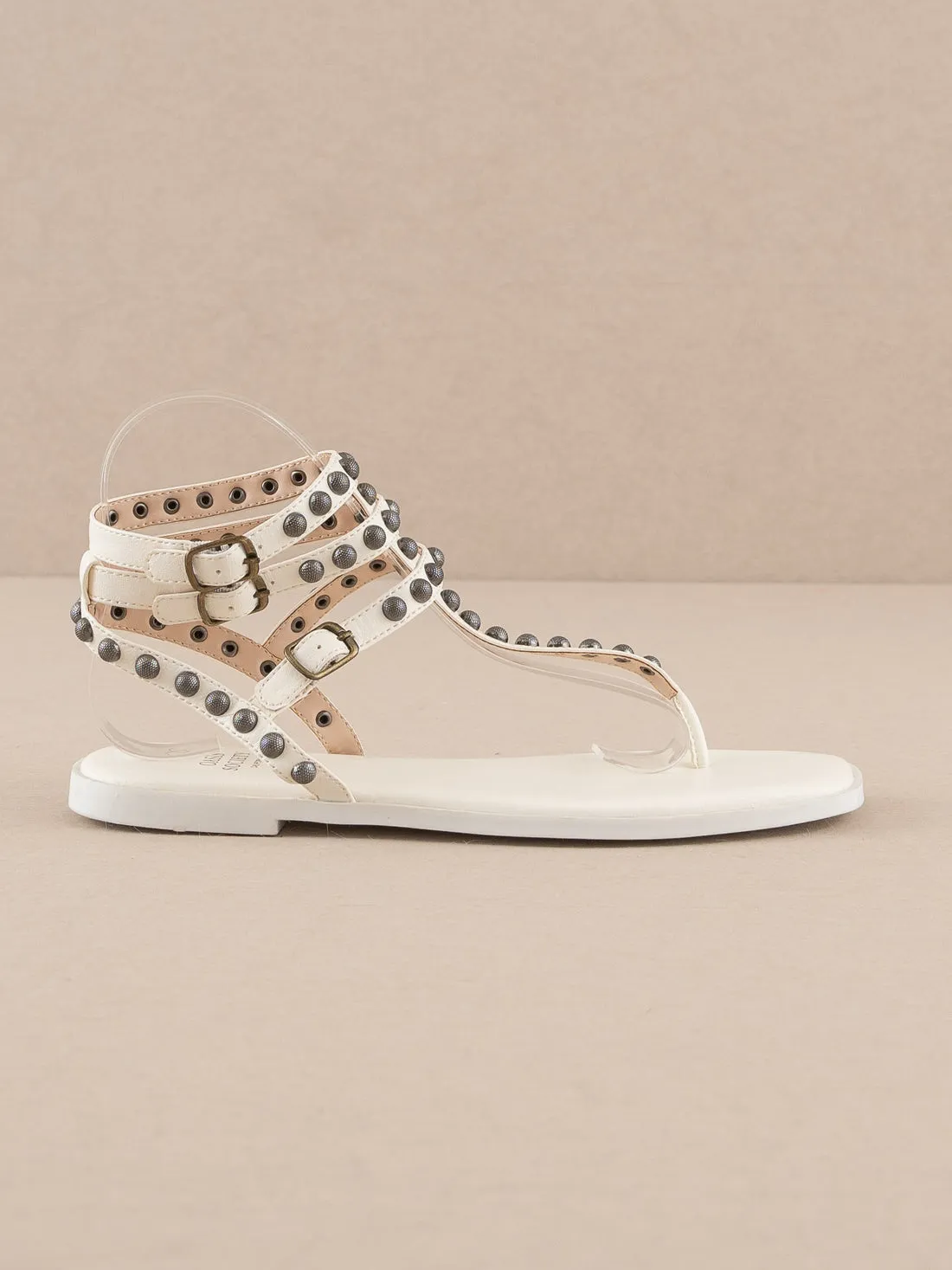 The Oaklyn | Scrappy Studded Gladiator Sandal