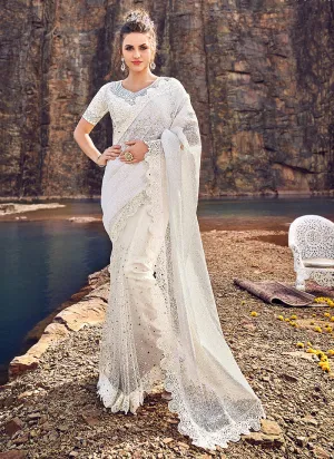 White Glory Designer Party Wear Saree