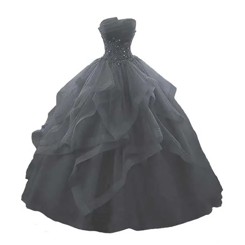 Women Strapless Sleeveless Long Prom Dress Wedding Ball Gown Dress