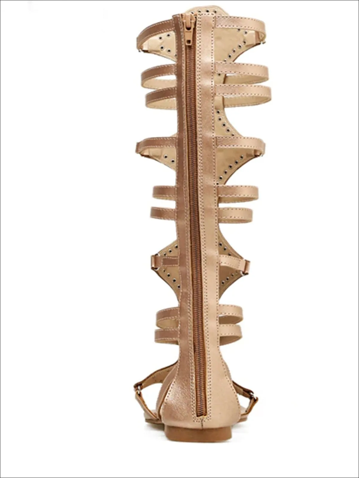 Women's Knee Length Embellished Gladiator Sandals By Liv and Mia
