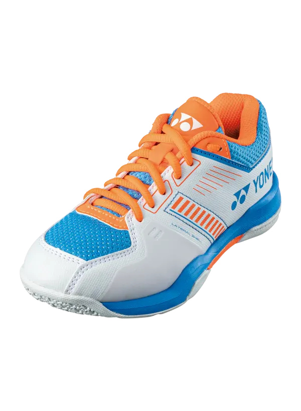 Yonex Power Cushion Strider Flow SHBSF1JREX Badminton Shoes Juniors (White/Sky Blue)